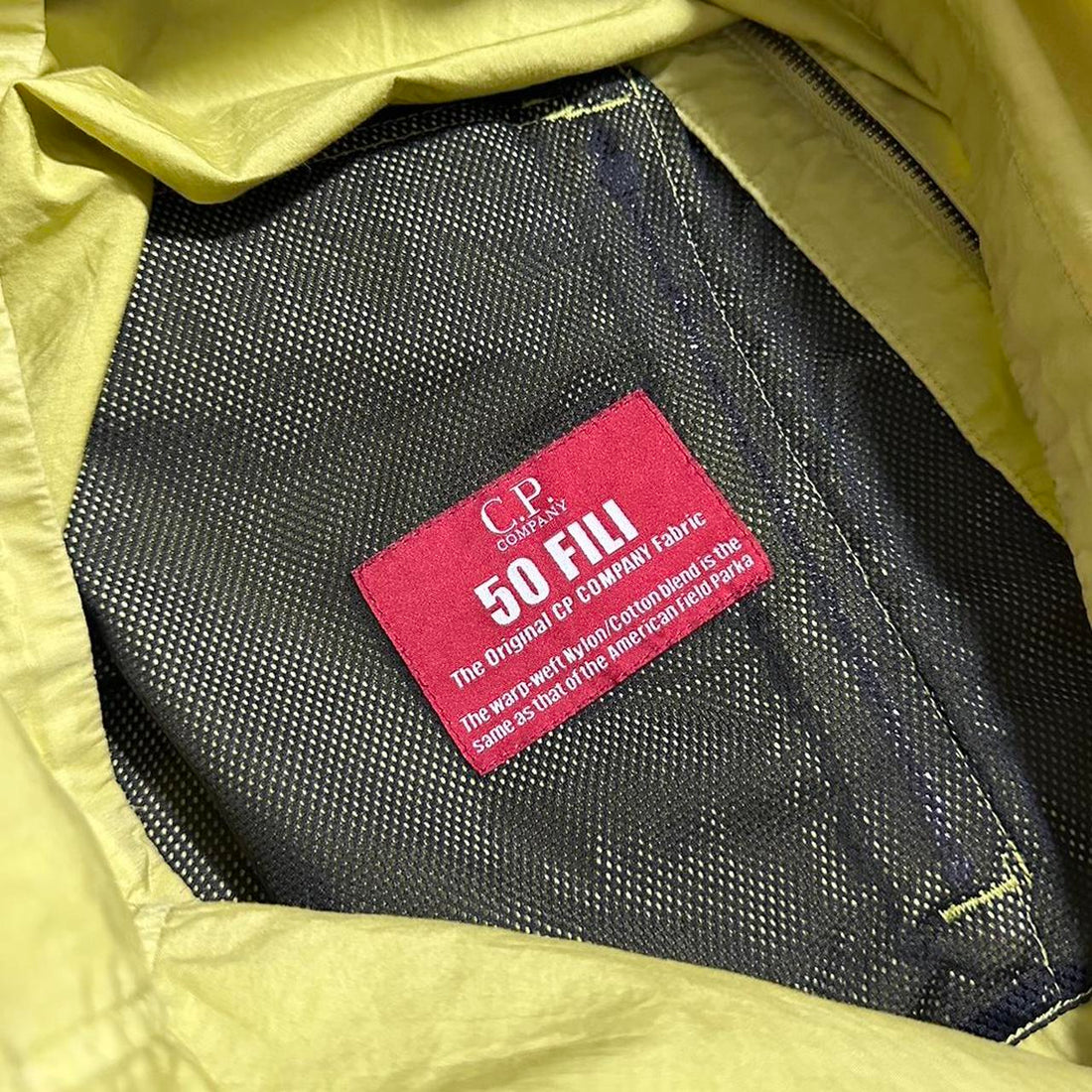 CP Company Yellow 50 Fili Canvas Goggle Jacket