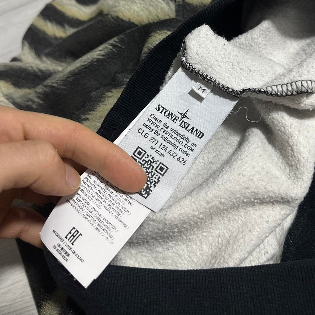 Stone Island White Tiger Pullover Crewneck