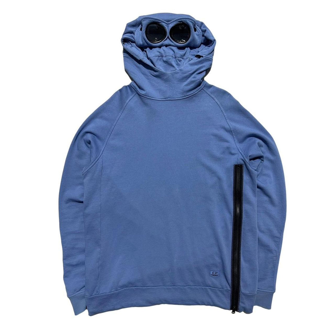 CP Company Blue Pullover Goggle Hoodie