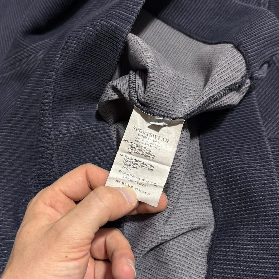 Stone Island 2004 Ribbed Pullover Jumper