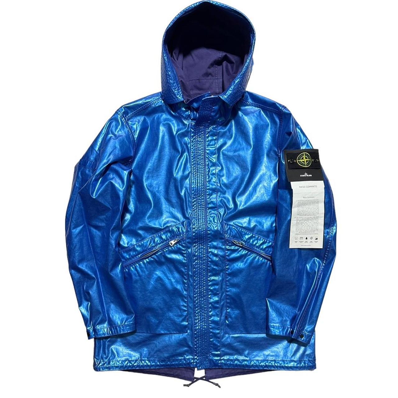 ジャケット・アウター Stone Island raso gommato fireman jacket Men's Vintage Stone Island Raso Gommato Burgundy AW 2in1
