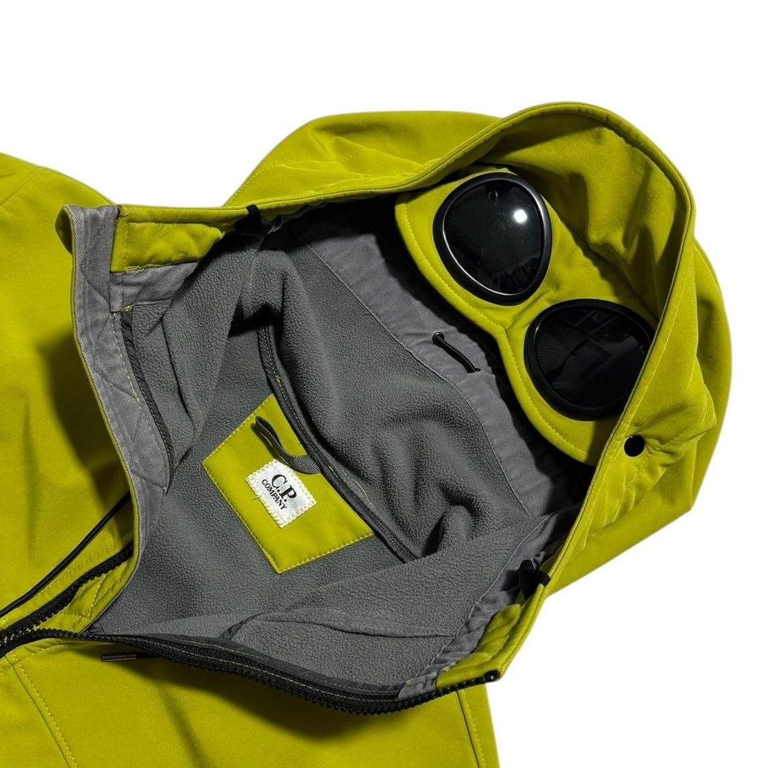 CP Company Lime Soft Shell Goggle Jacket