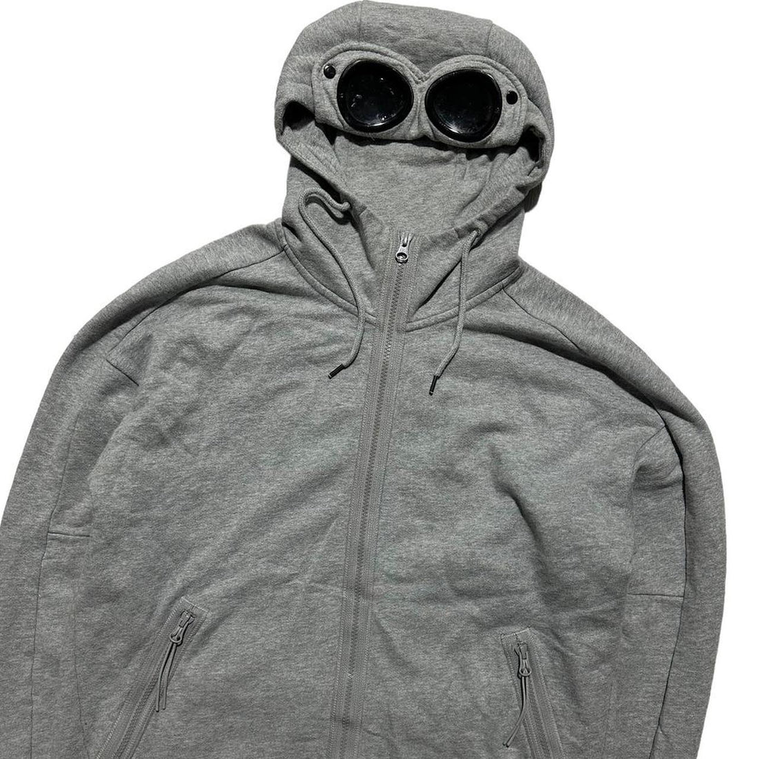 CP Company Grey Full Zip Goggle Hoodie