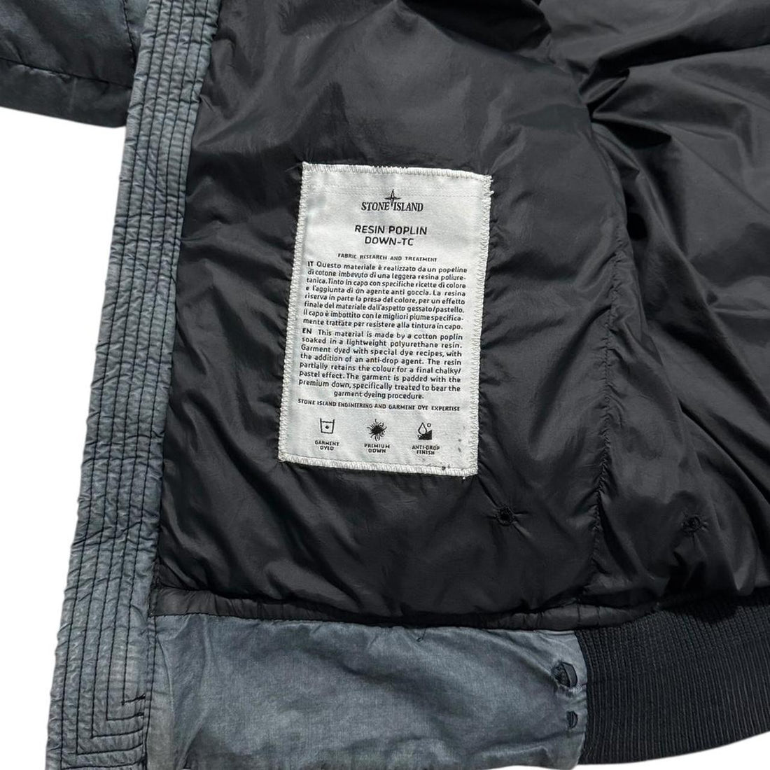 Stone Island Resin Poplin Down Jacket