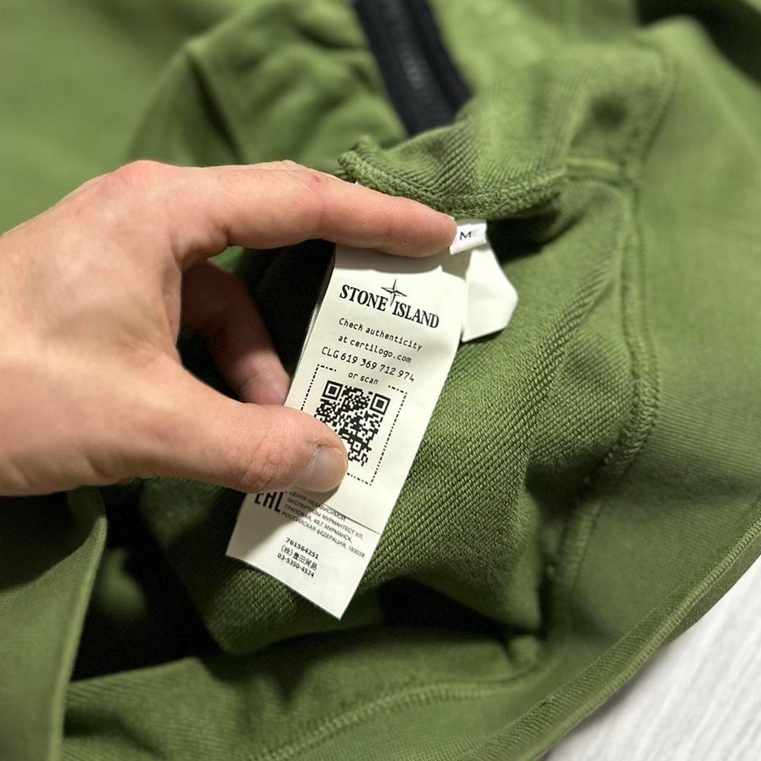 Stone Island Green Full Zip Hoodie