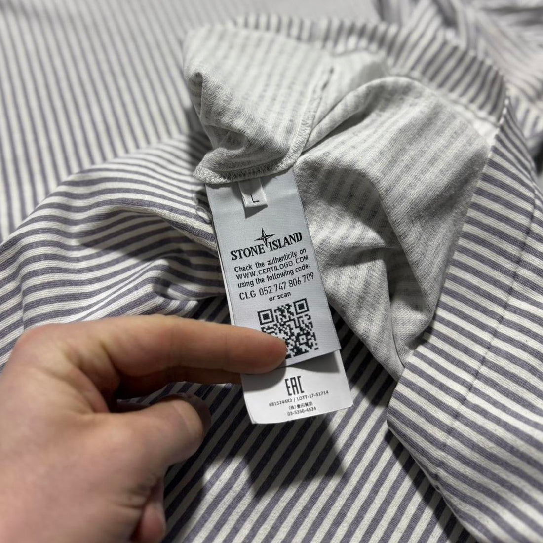 Stone Island Marina Long Sleeve Striped Top