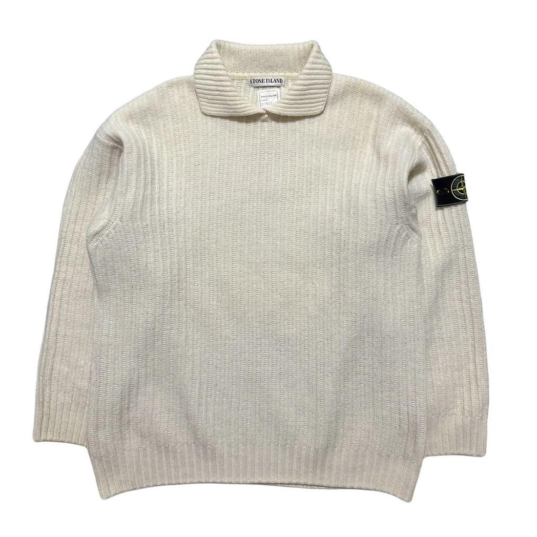 Stone Island late 80's Cream Knit Pullover