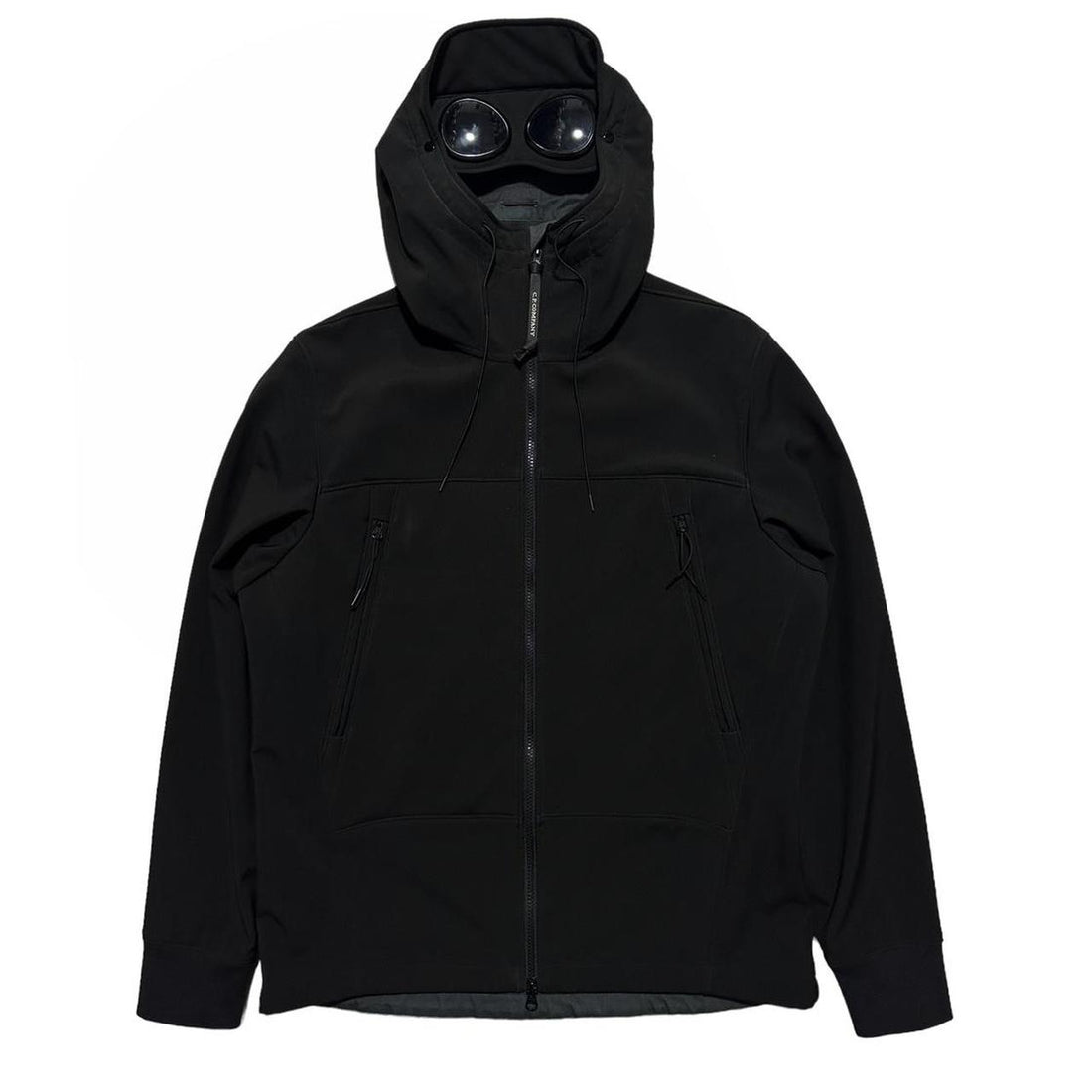 CP Company Black Soft Shell Goggle Jacket