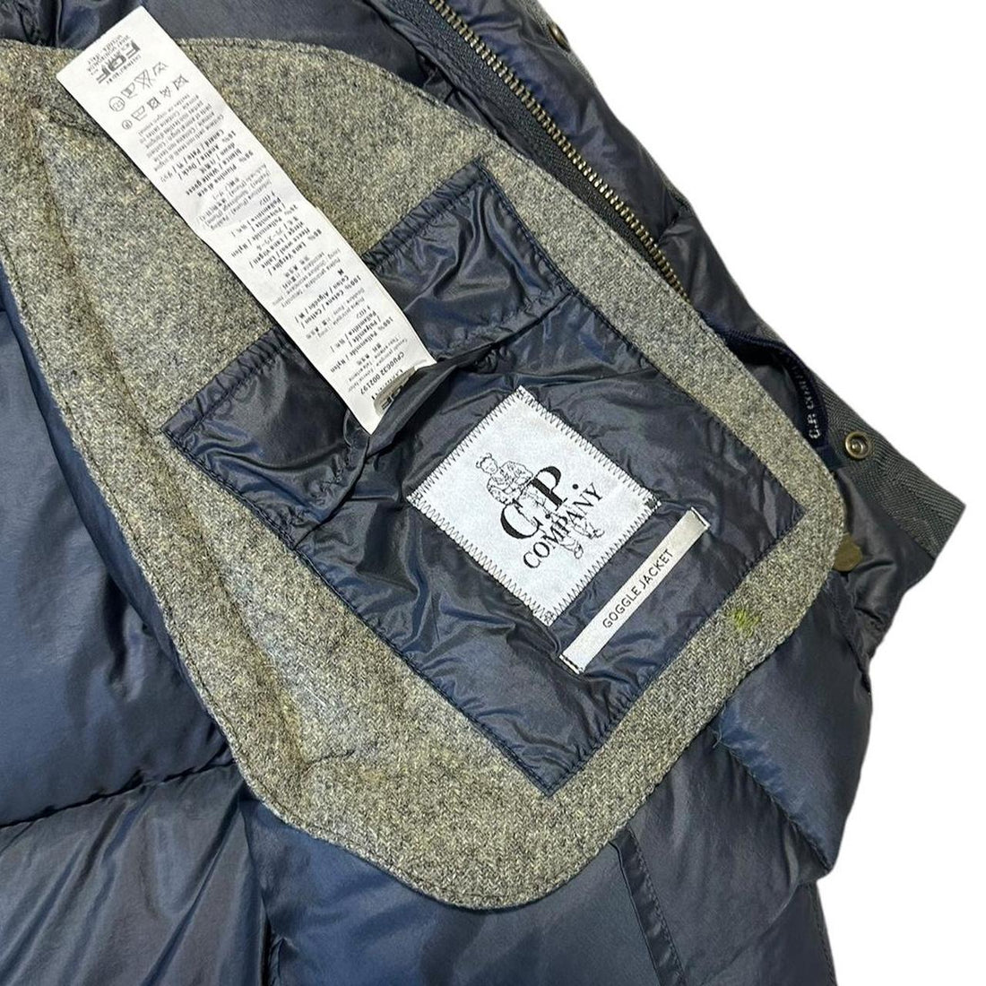 CP Company Navy Down Goggle Jacket