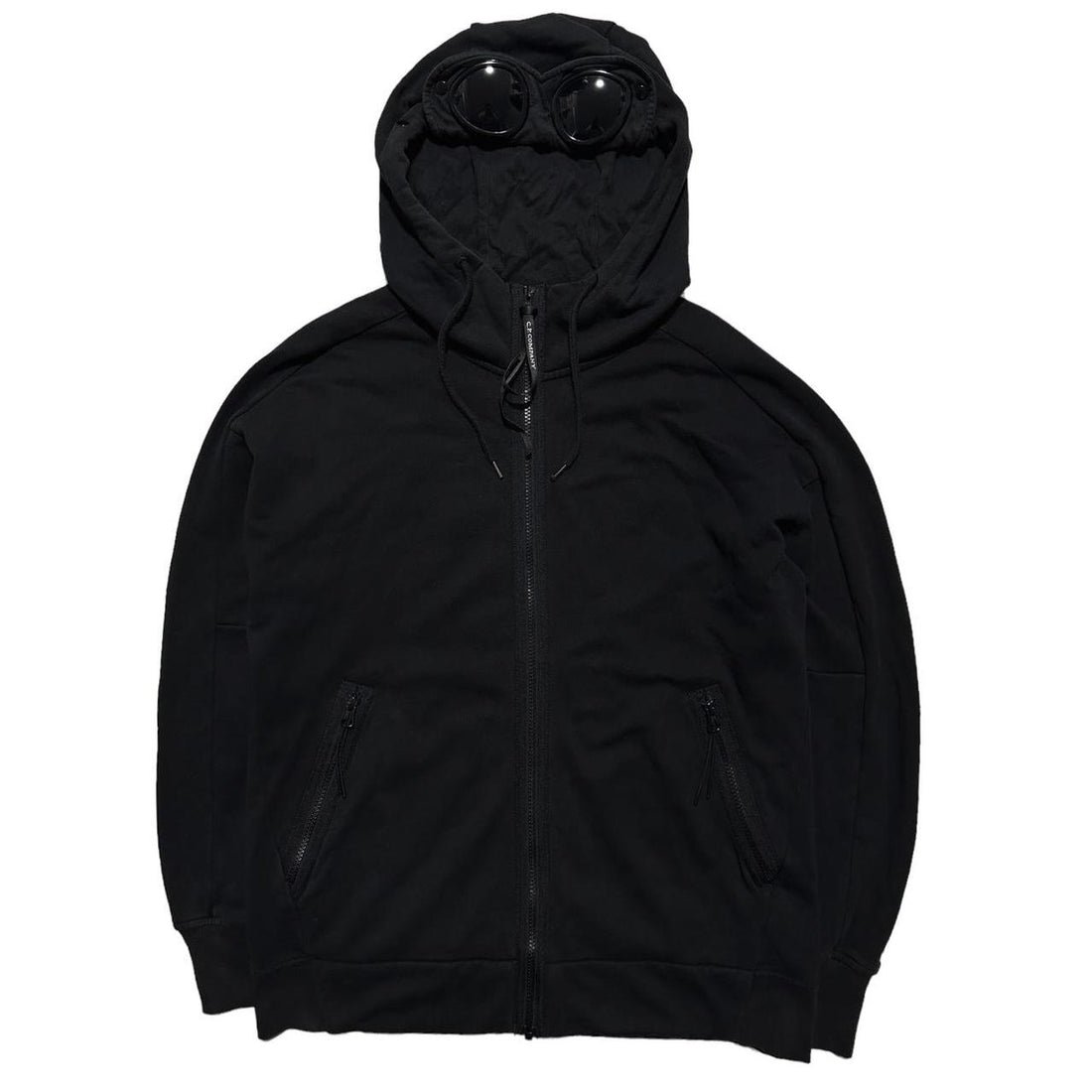 CP Company Black Full Zip Goggle Hoodie