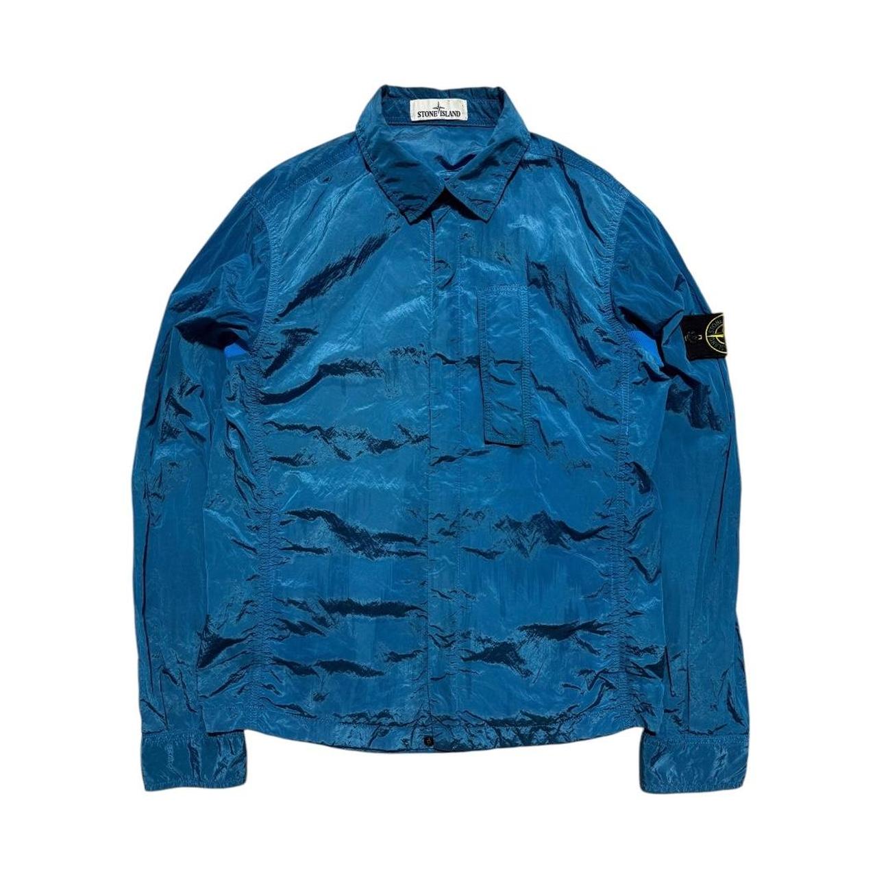 Stone Island Light Blue Nylon Metal Overshirt TobyTides