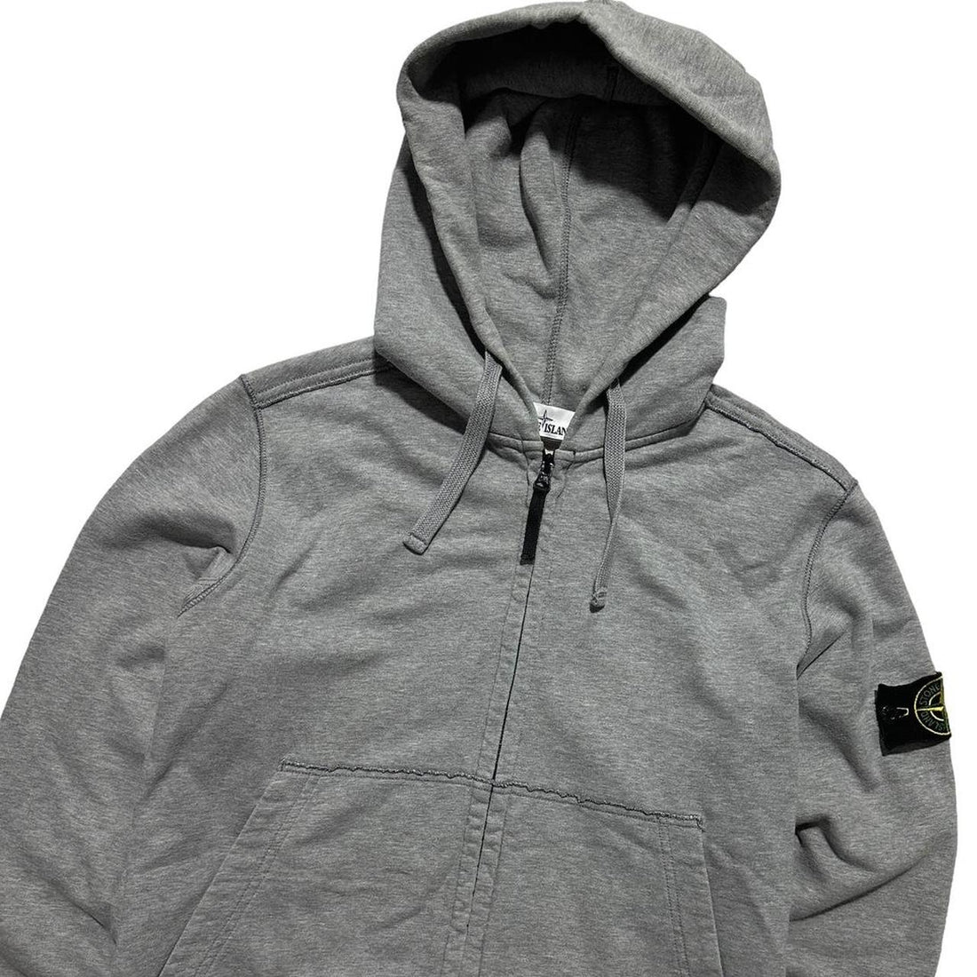 Stone Island Grey Full Zip Hoodie