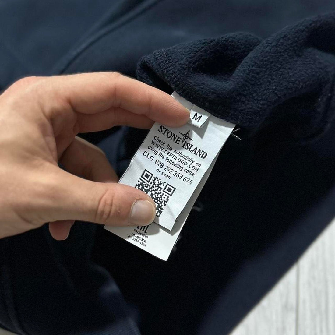 Stone Island Navy Pullover Hoodie