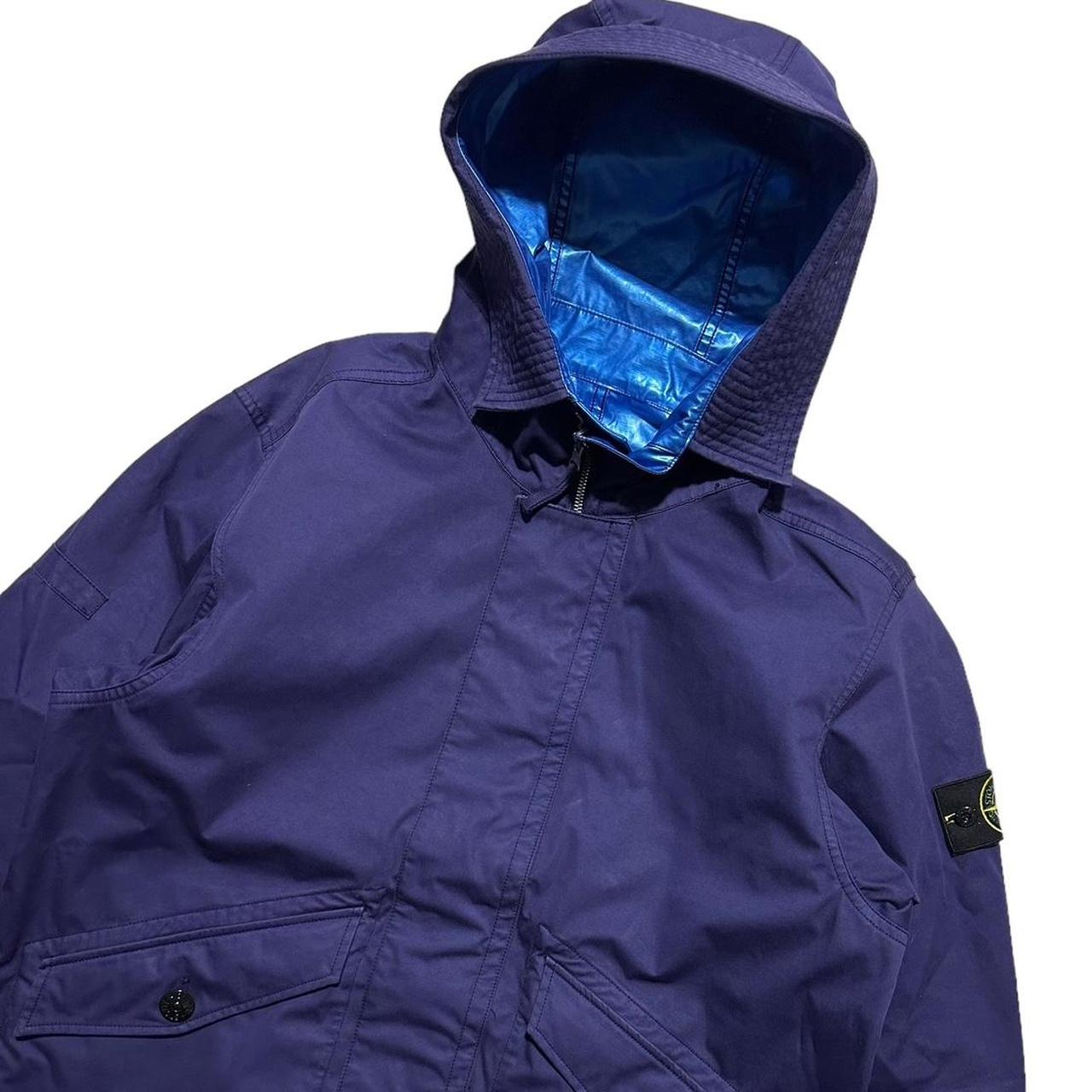 ジャケット・アウター Stone Island raso gommato fireman jacket Men's Vintage Stone Island Raso Gommato Burgundy AW 2in1
