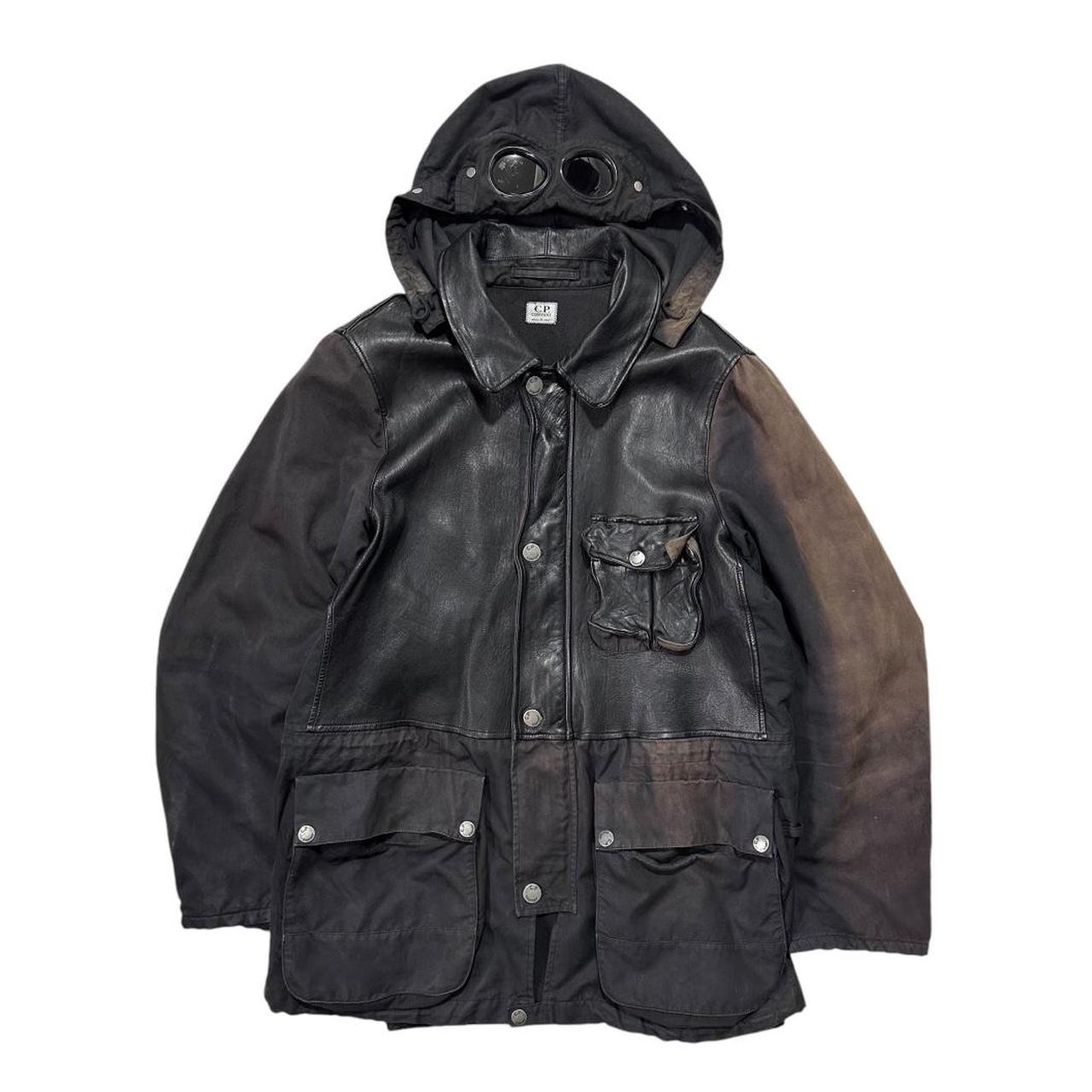 ジャケット・アウター C.P. COMPANY goggle leather jacket C.P. COMPANY LEATHER GOGGLE JACKET - X Clothing