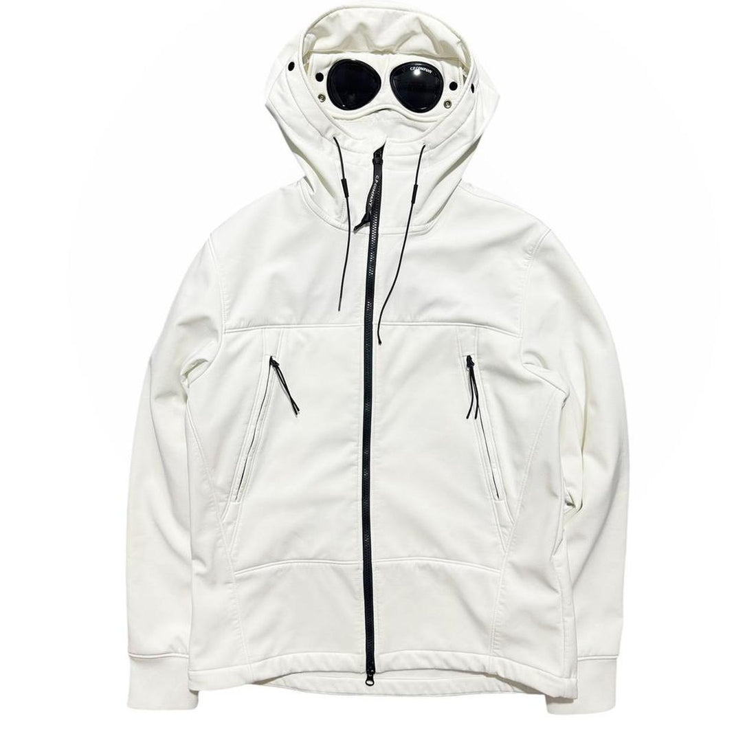 CP Company White Soft Shell Goggle Jacket – TobyTides