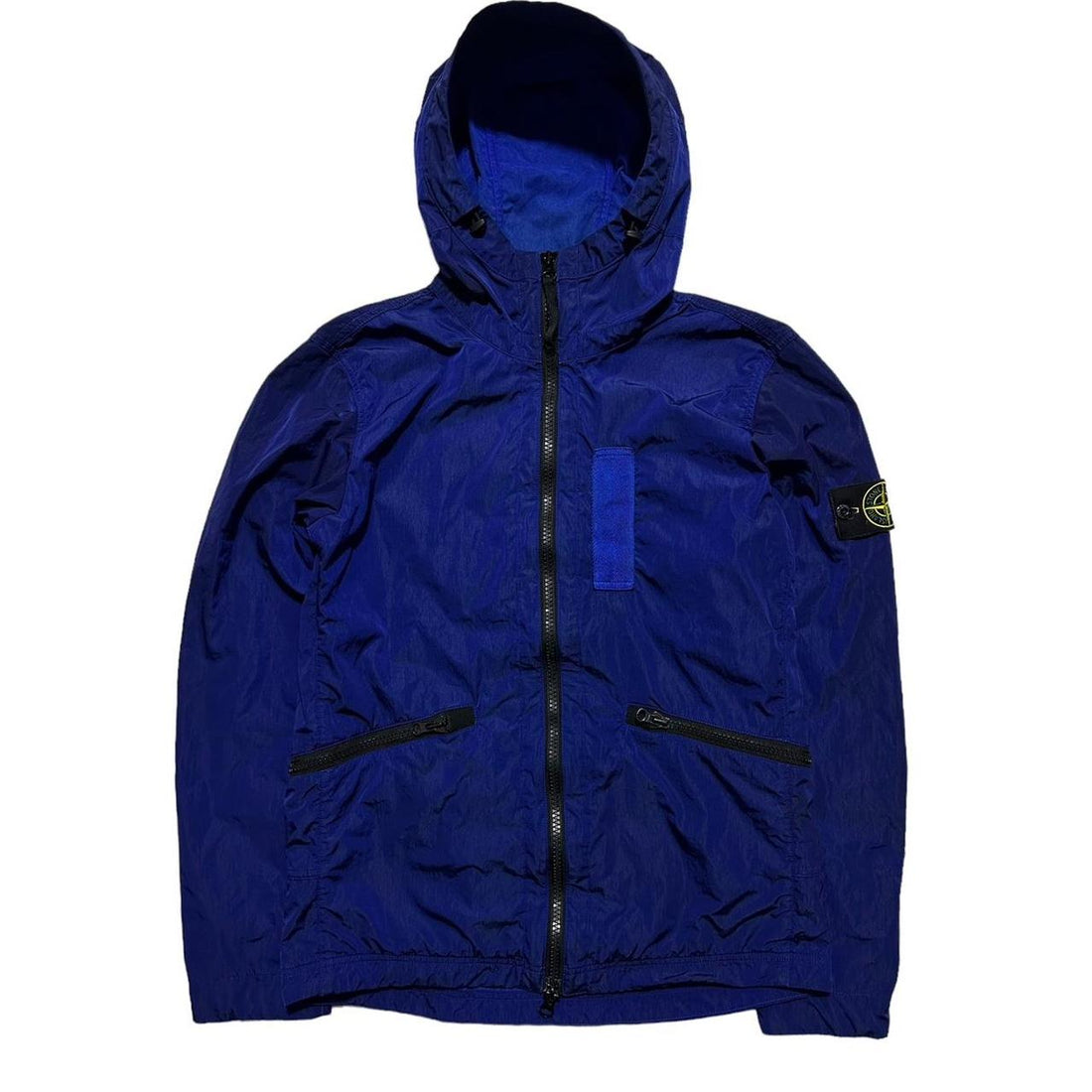 Stone Island Blue Nylon Metal Flock Jacket