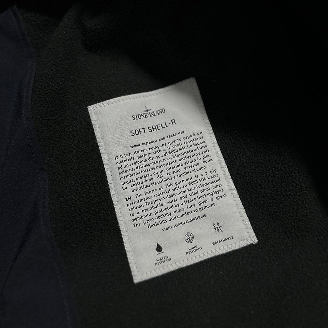 Stone Island Navy Soft Shell-R Jacket