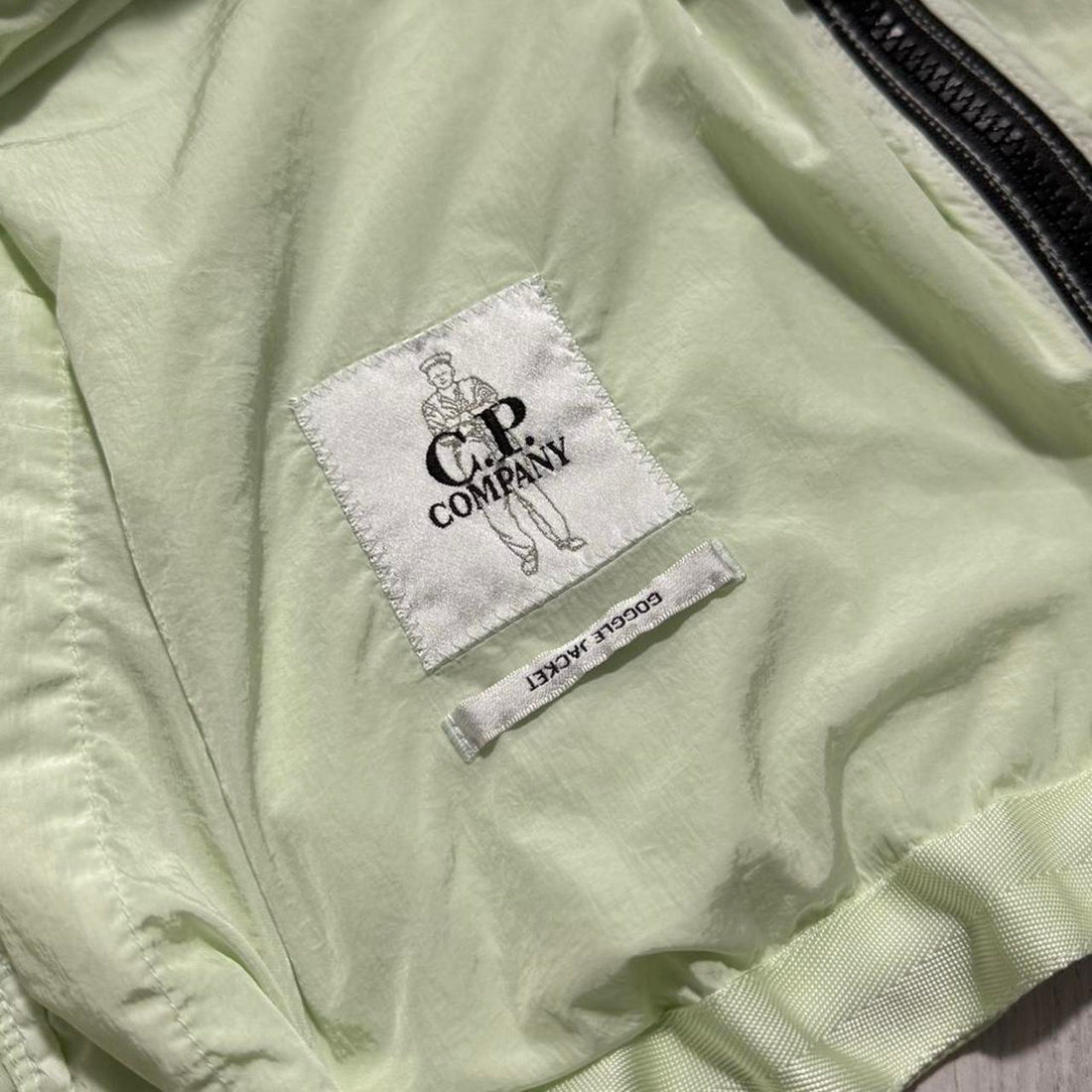 CP Company Lime Nylon Goggle Jacket