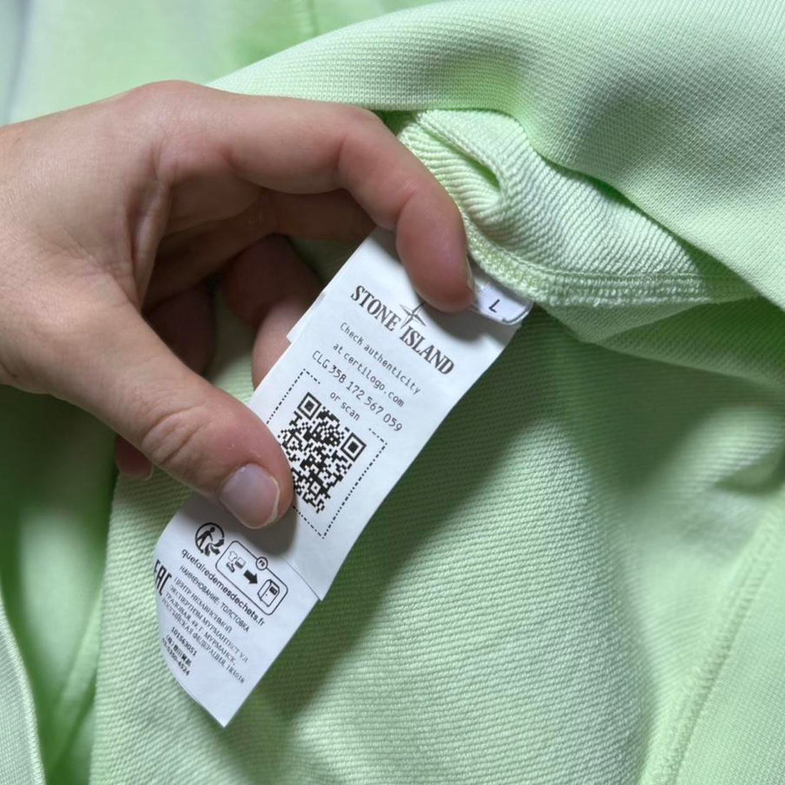 Stone Island Lime Pullover Crewneck