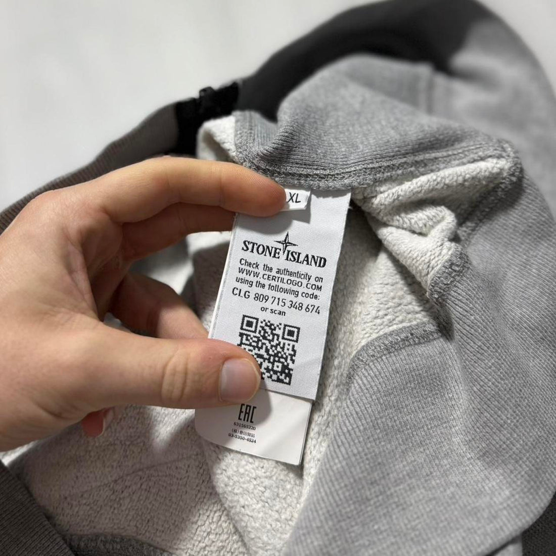 Stone Island Grey Full Zip Hoodie