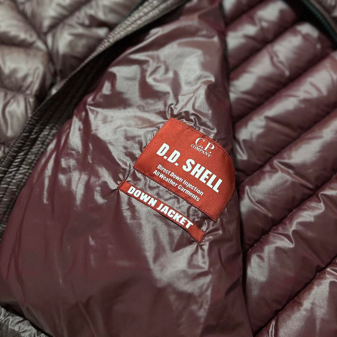 CP Company D.D. Shell Maroon Down Goggle Jacket