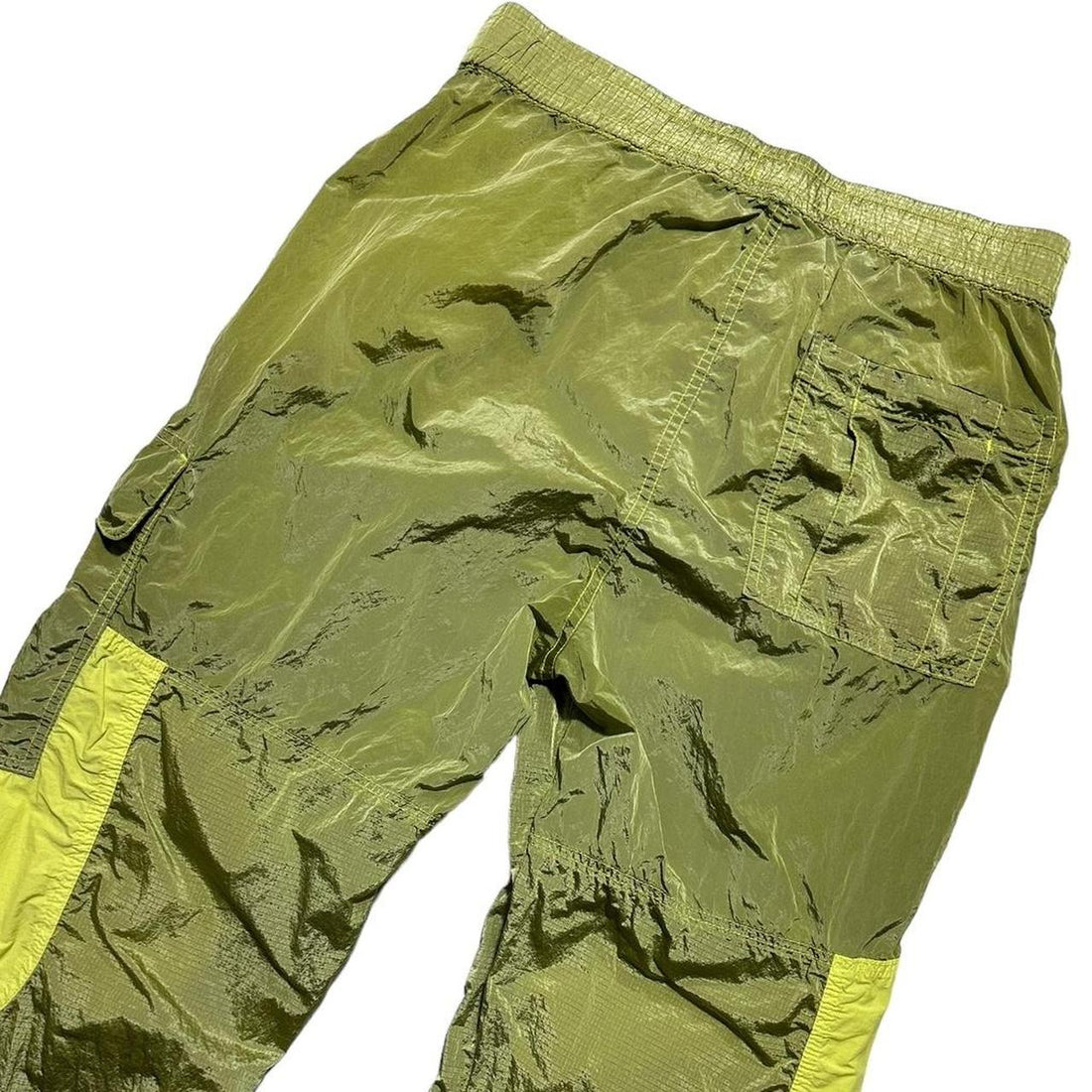 Stone Island Green Nylon Ripstop Bottoms