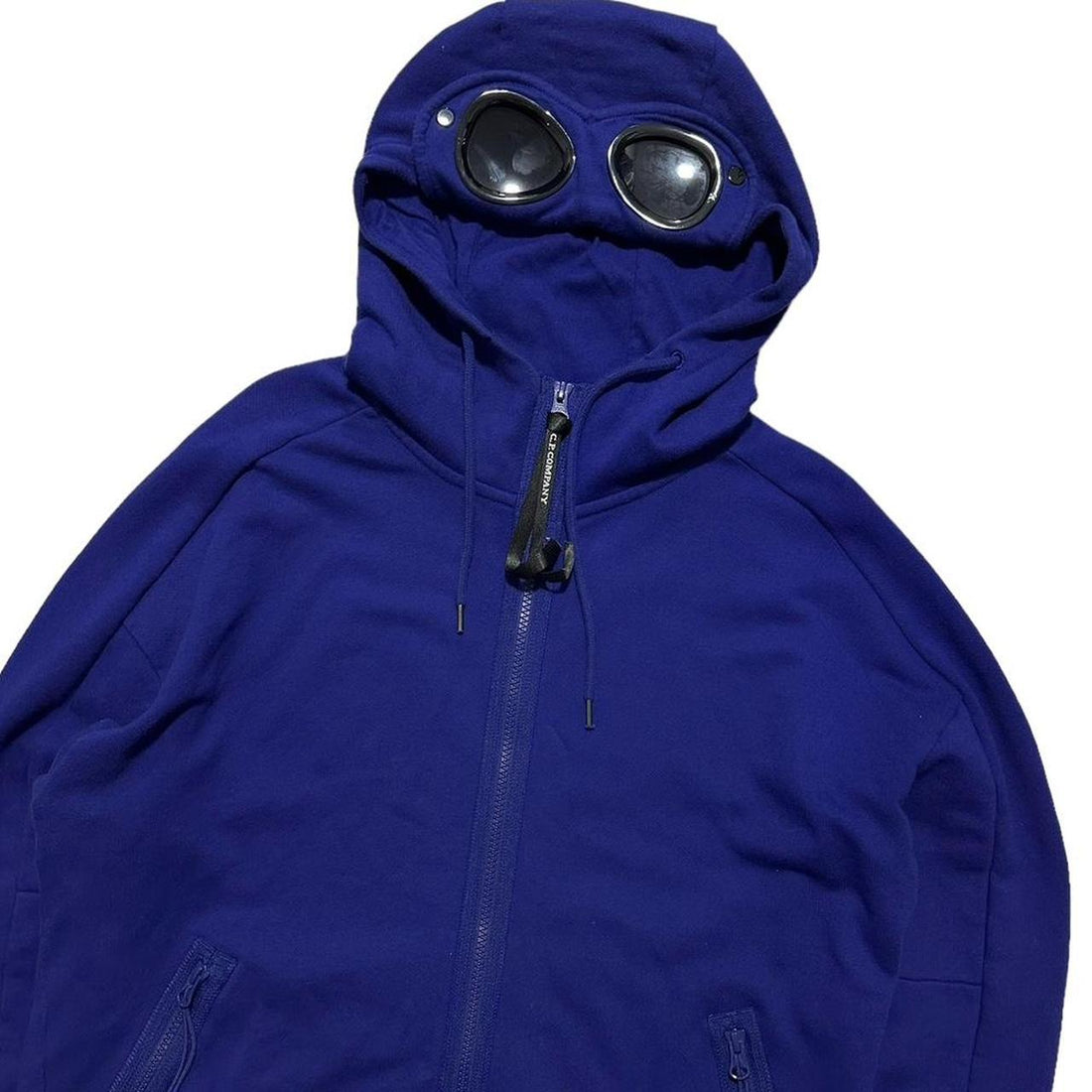 CP Company Royal Blue Full Zip Goggle Hoodie