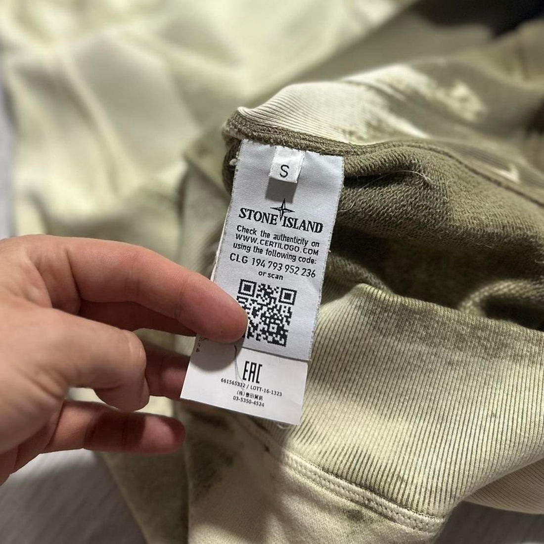 Stone Island Hand Corrosion Pullover Crewneck