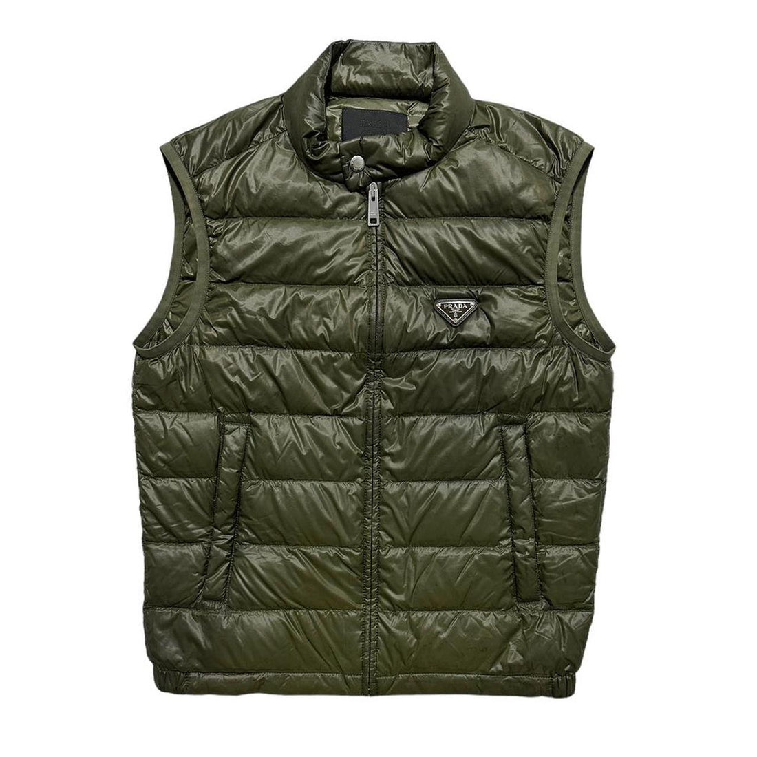 Prada Front Logo Green Down Gilet