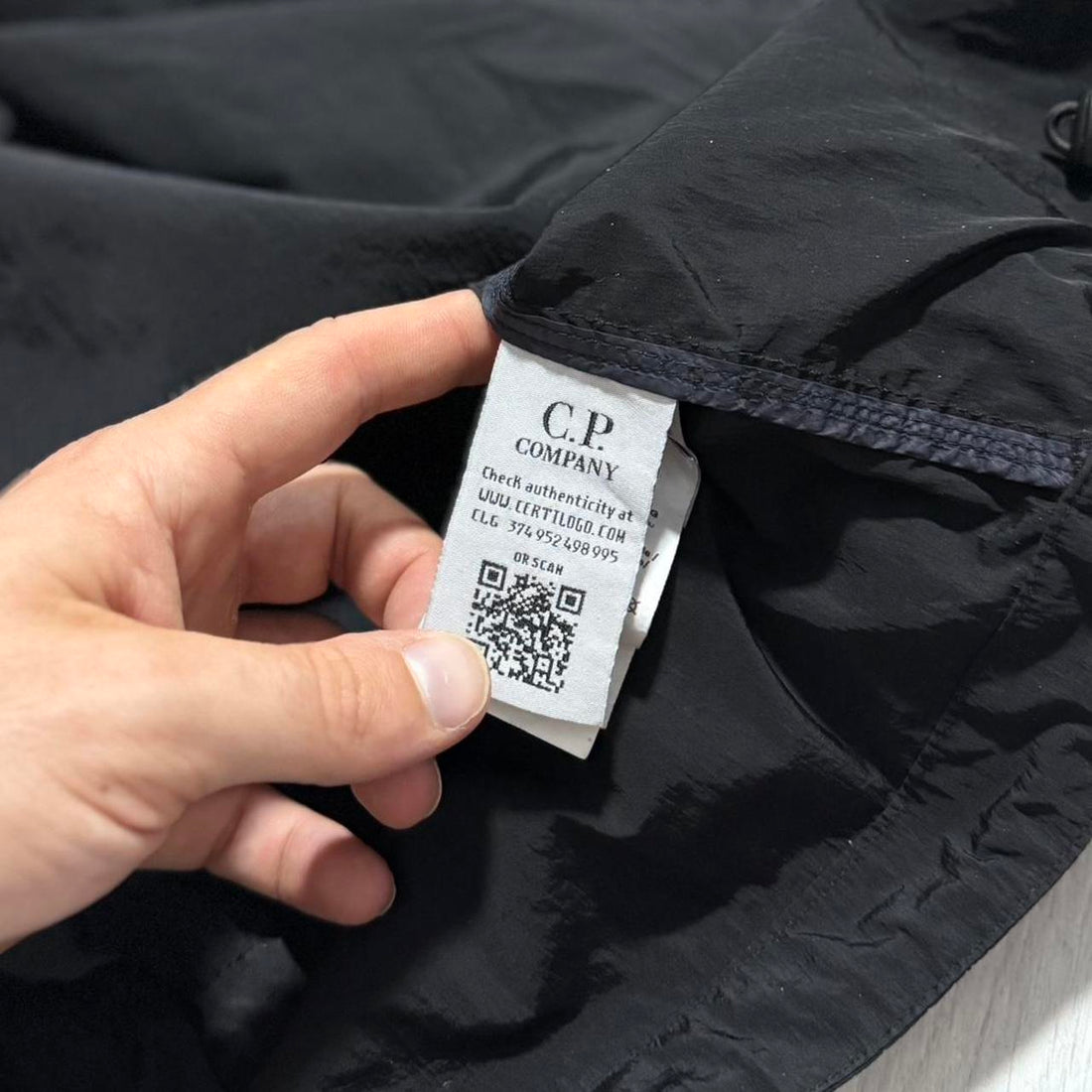 CP Company Black Nylon Pullover Jacket