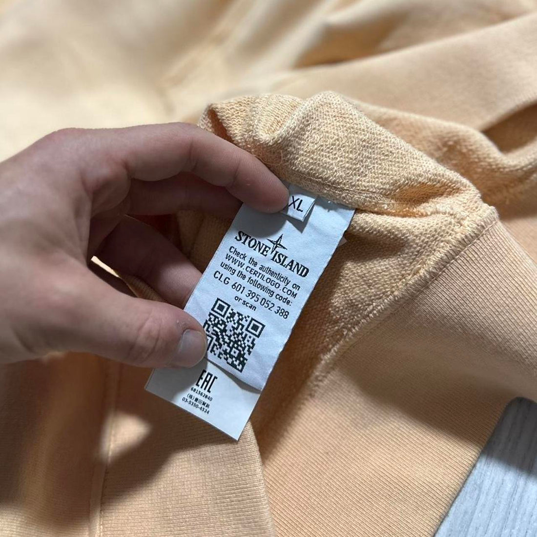 Stone Island Peach Pullover Hoodie