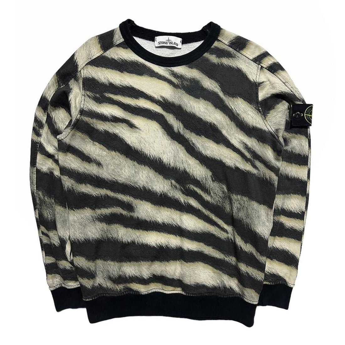 Stone Island White Tiger Pullover Crewneck