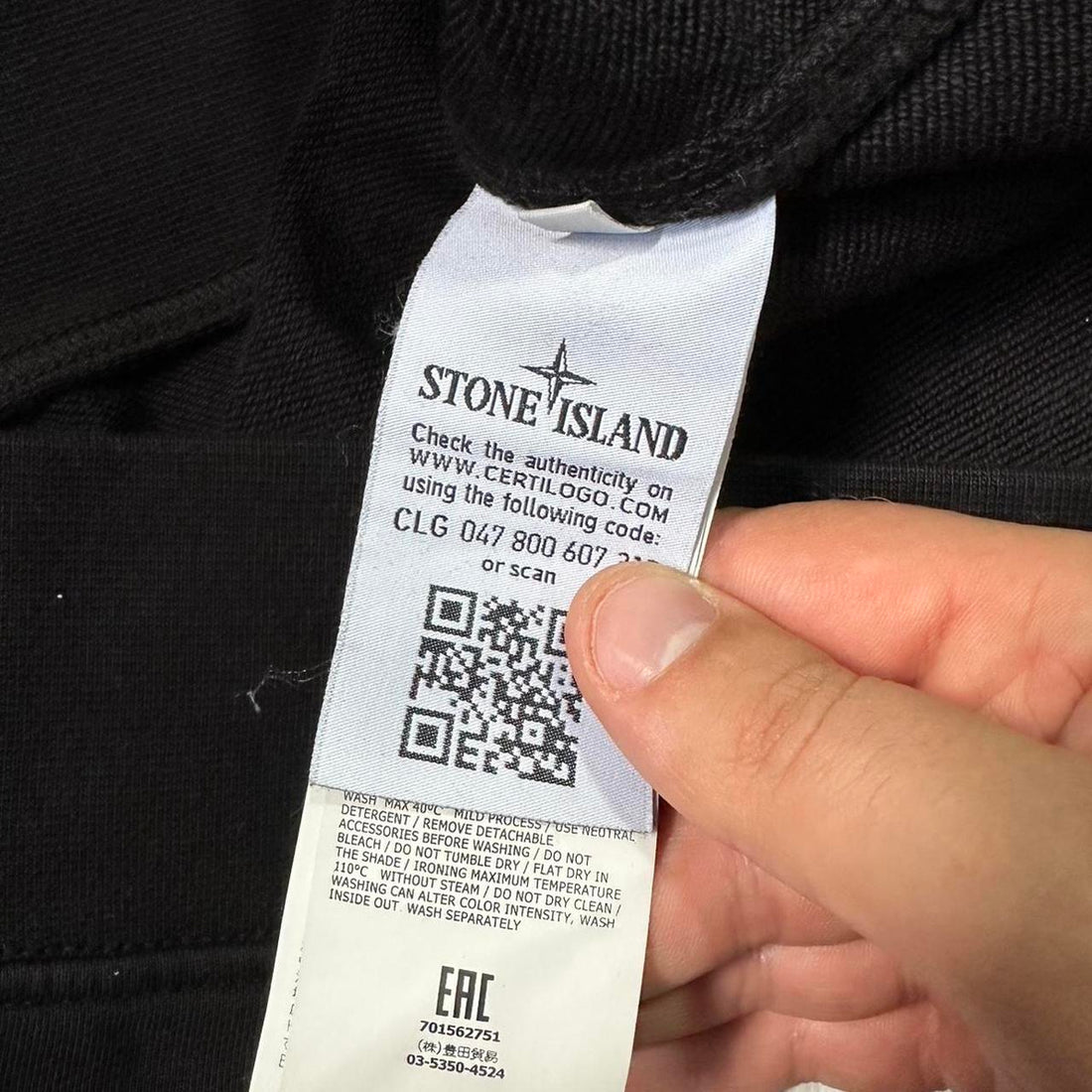 Stone Island Black Pullover Crewneck