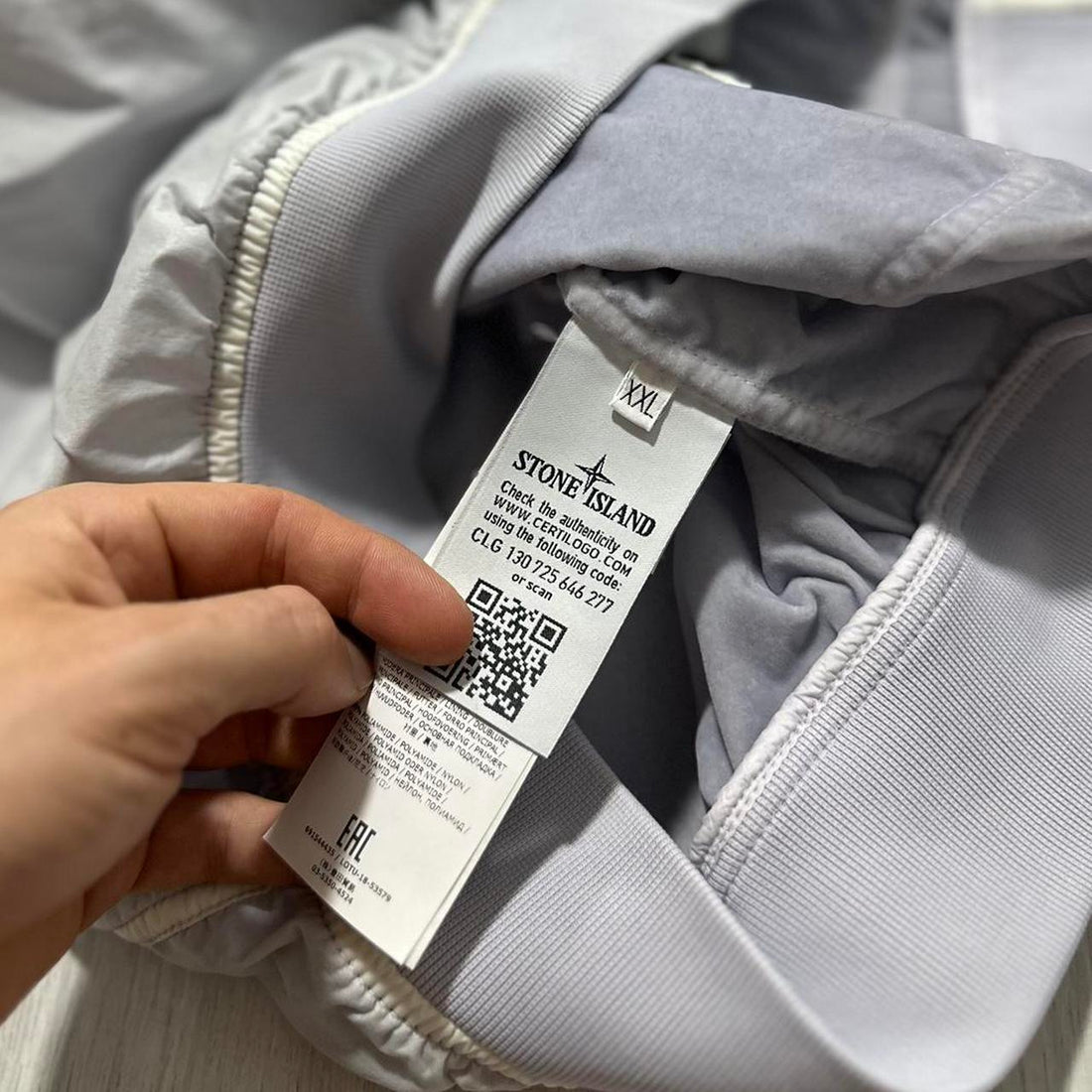 Stone Island Ice Blue Lamy Flock Jacket