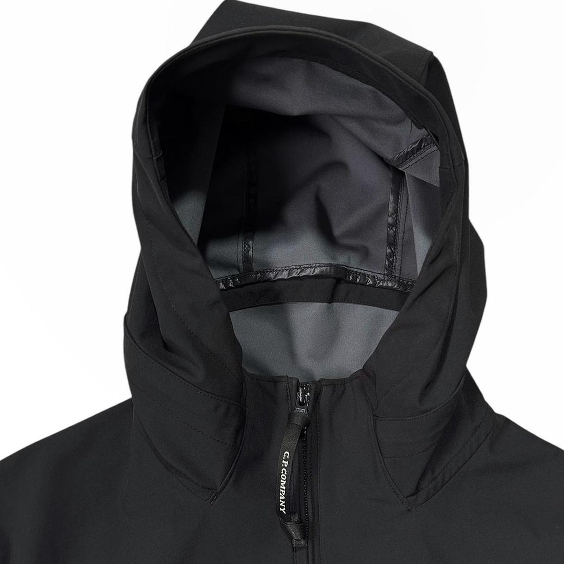 CP Company Black Soft Shell Goggle Jacket