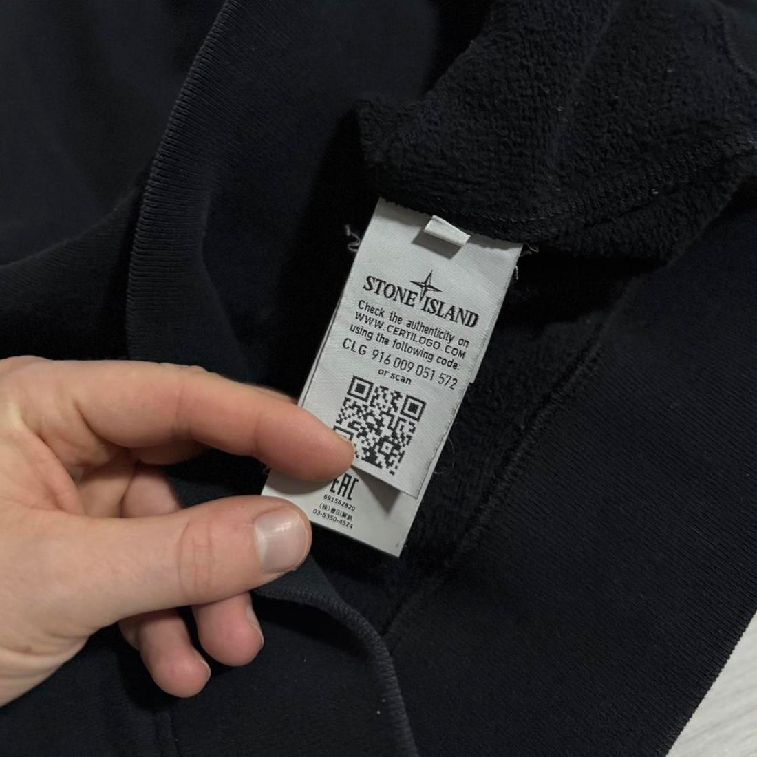 Stone Island Black Pullover Hoodie