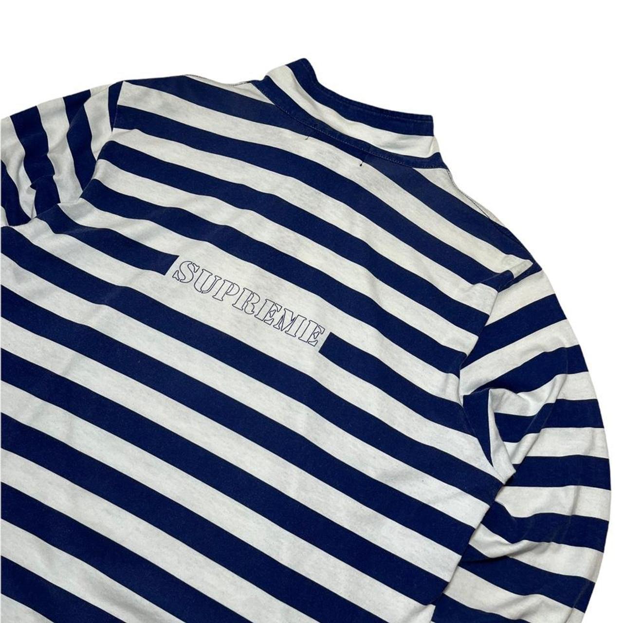 Supreme x stone on sale island striped long sleeve