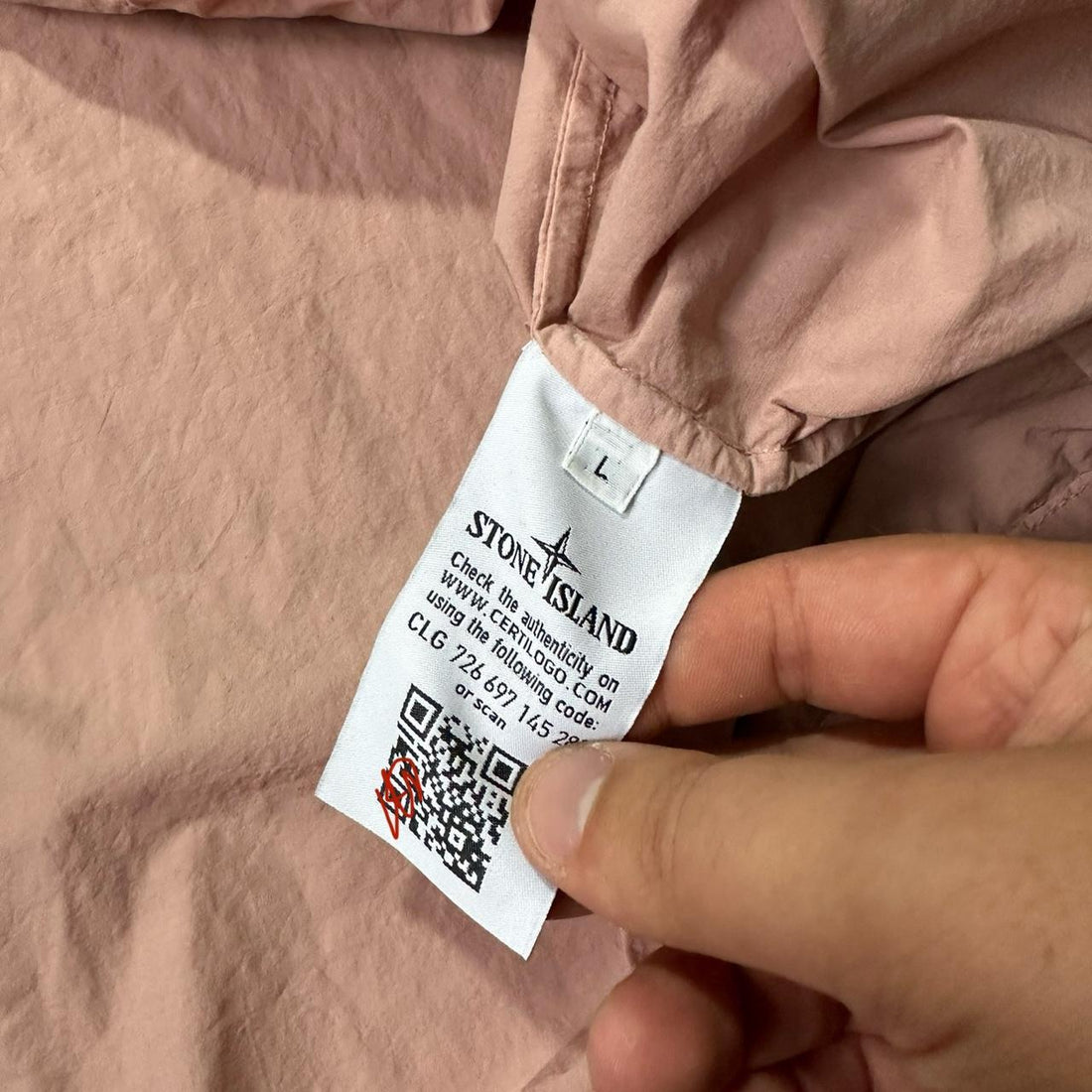 Stone Island Pink Shoulder Badge Overshirt