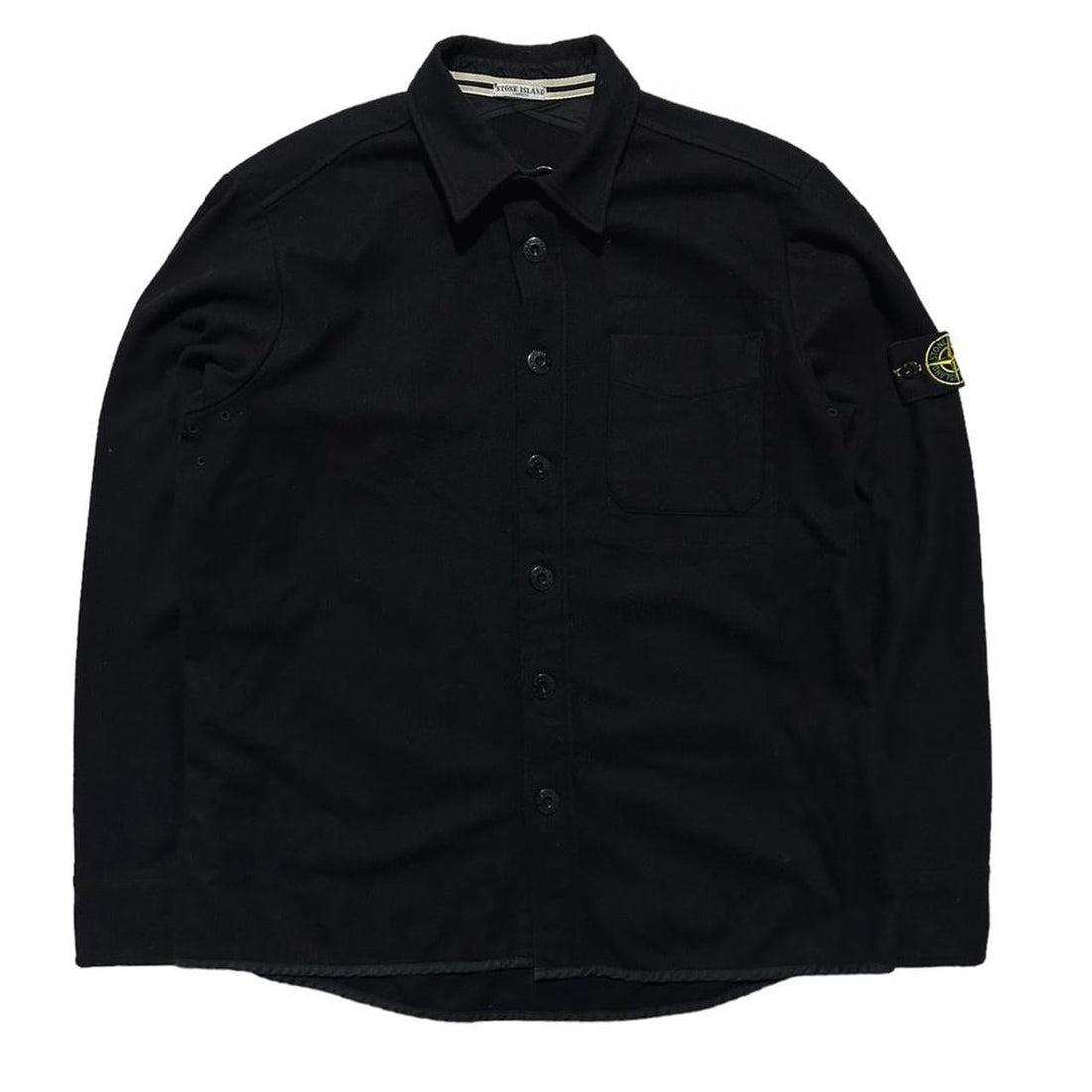 Stone Island Black Wool Overshirt