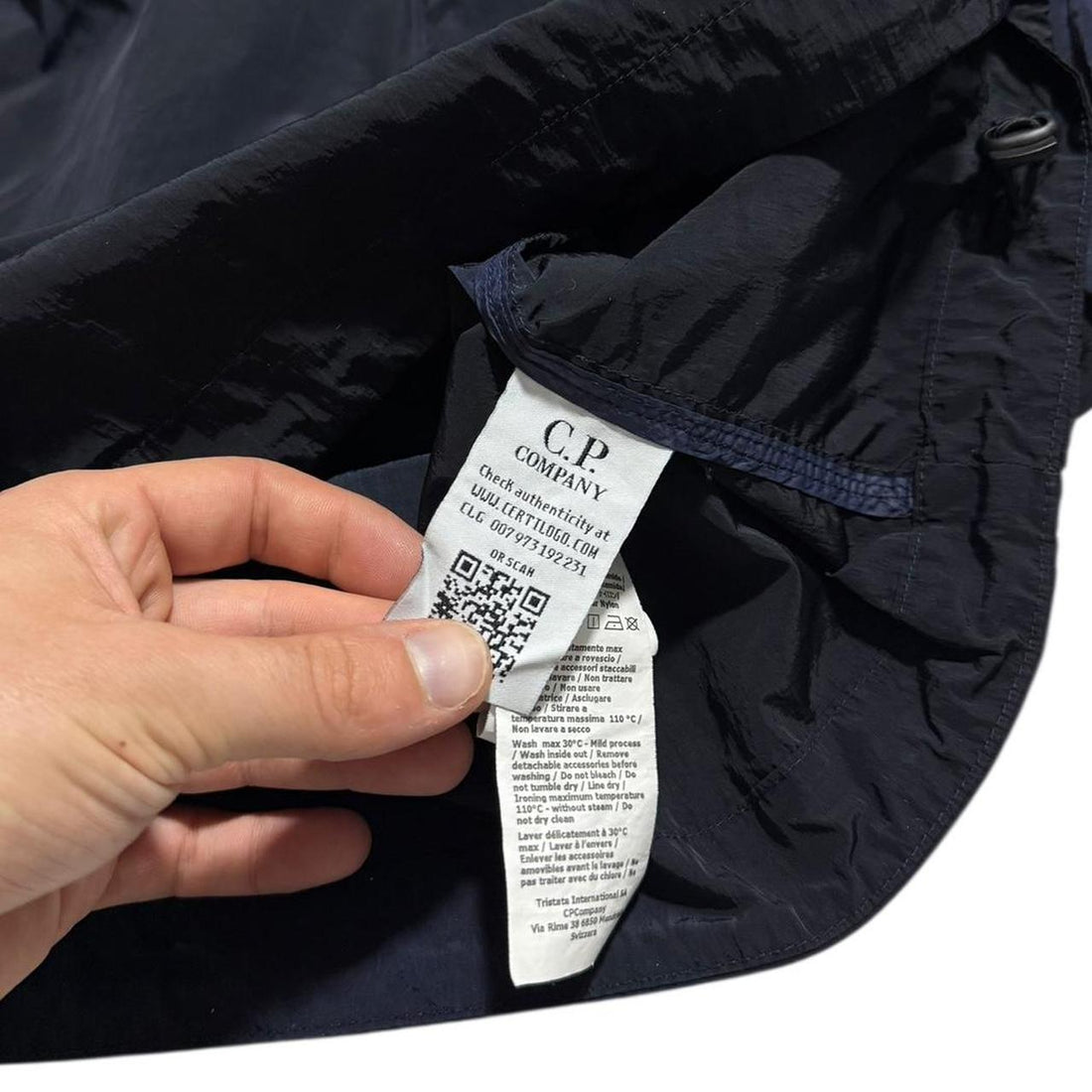 CP Company Navy Nylon Pullover Jacket