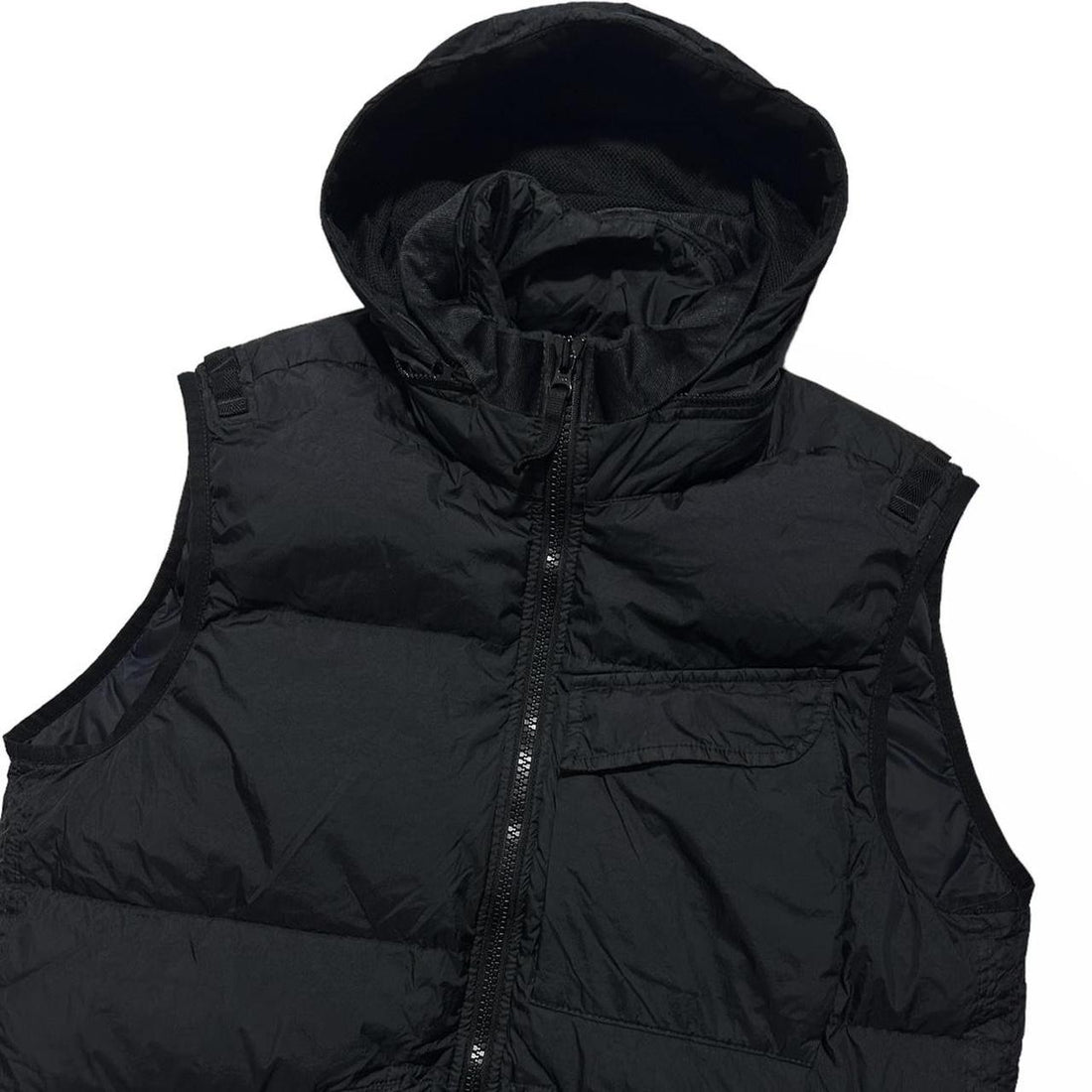 Stone Island Garment Dyed Down Crinkle Reps Body Warmer