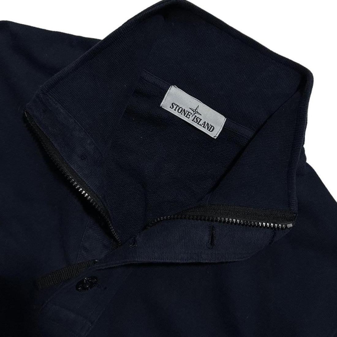 Stone Island Navy Quarter Zip Pullover