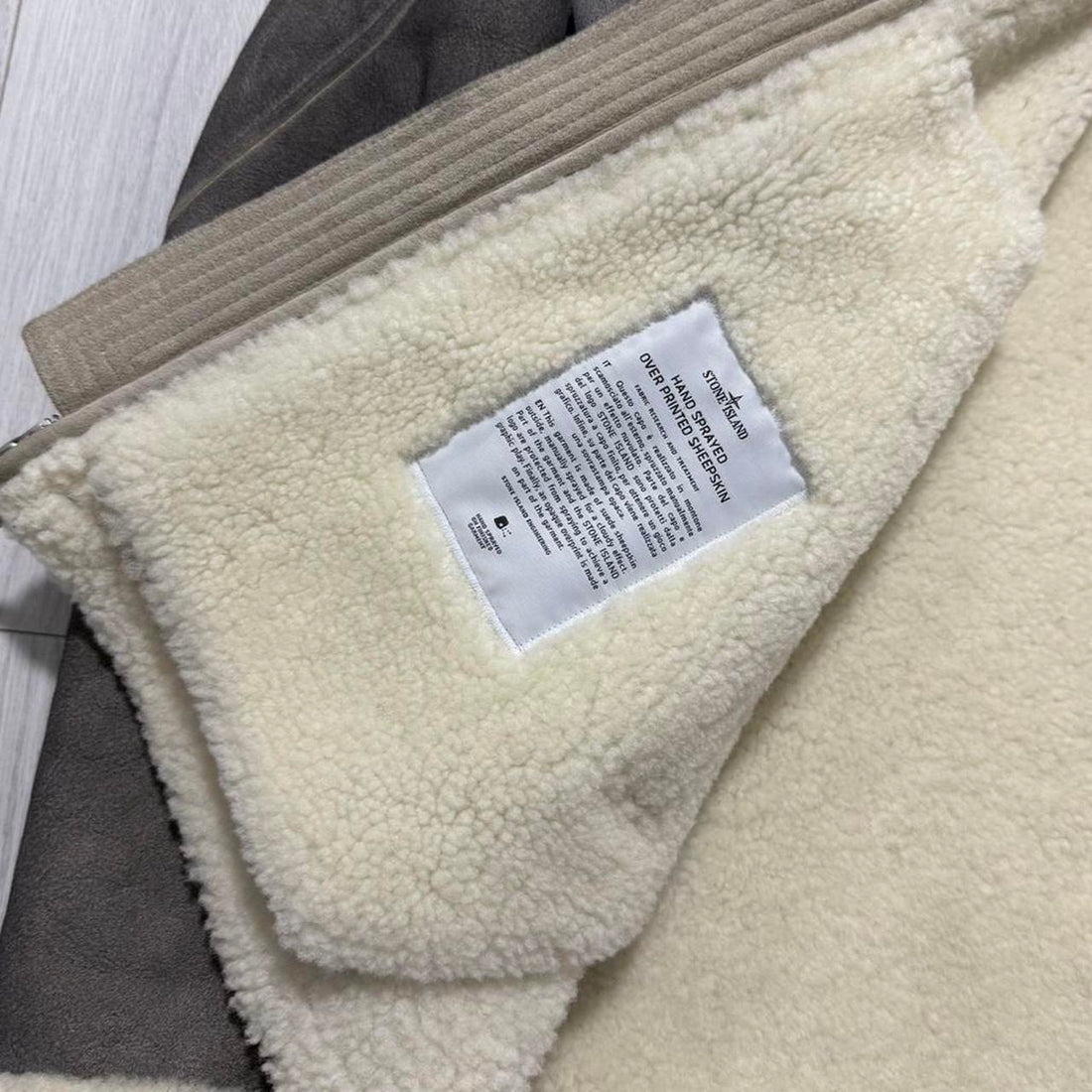 Stone Island Hand Painted Leather Jacket