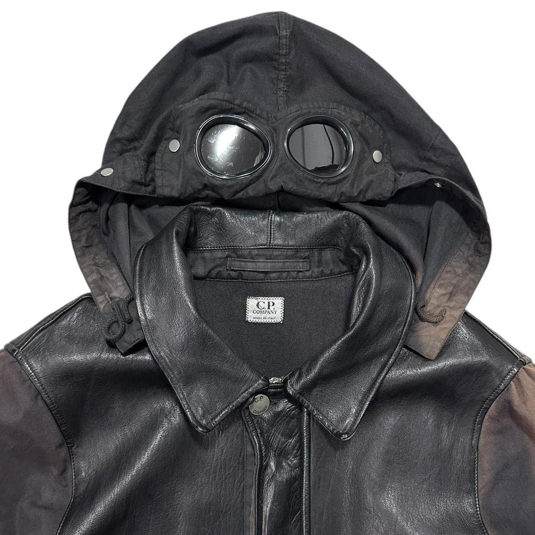 CP Company Leather Mille Miglia Goggle Jacket