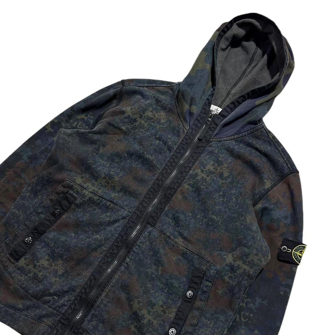 Stone Island Camo Pattern Hoodie