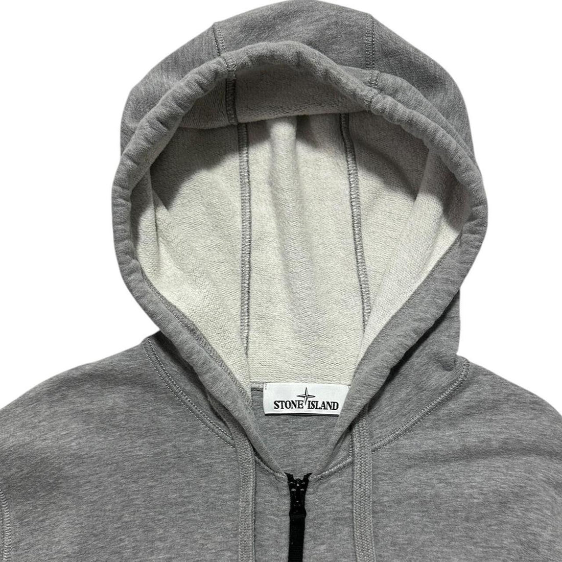 Stone Island Grey Zip Hoodie