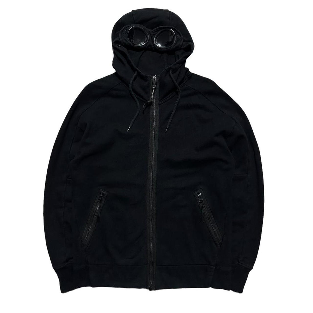 CP Company Full Zip Black Goggle Hoodie