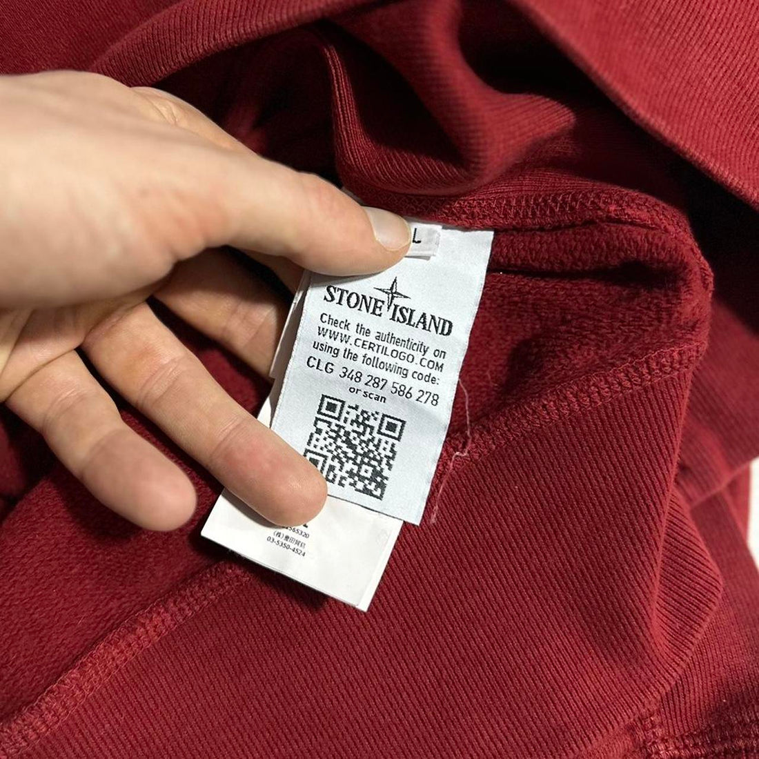 Stone Island Red Pullover Crewneck