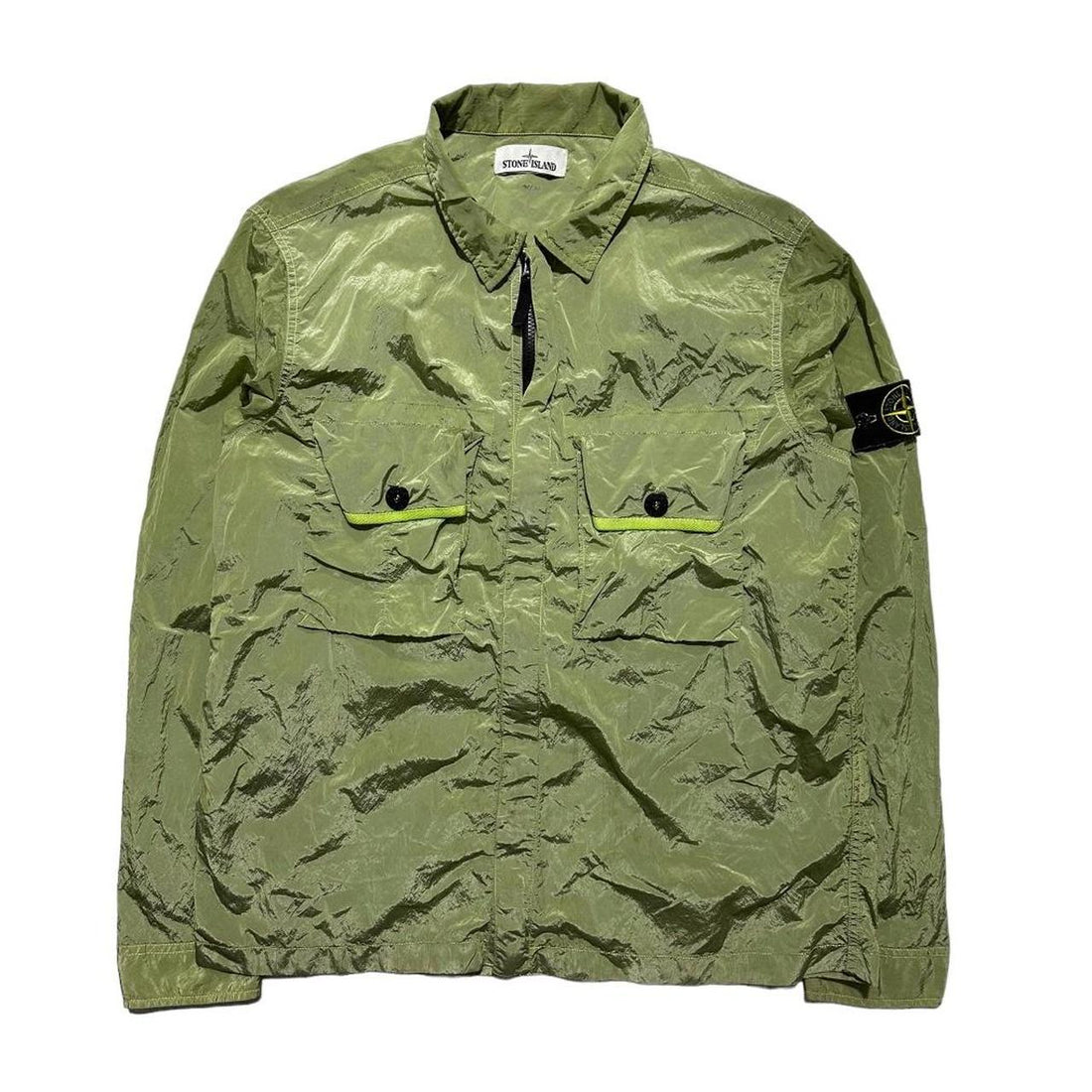 Stone Island Green Nylon Overshirt